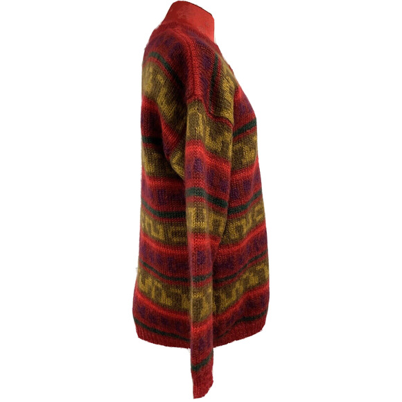 Vintage Eddie Bauer ladies M knit jacket southwestern mohair button front coat - Picture 6 of 9